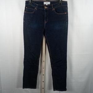 09122 Mango MNG "Nancy" dark wash relaxed crop denim jeans 2